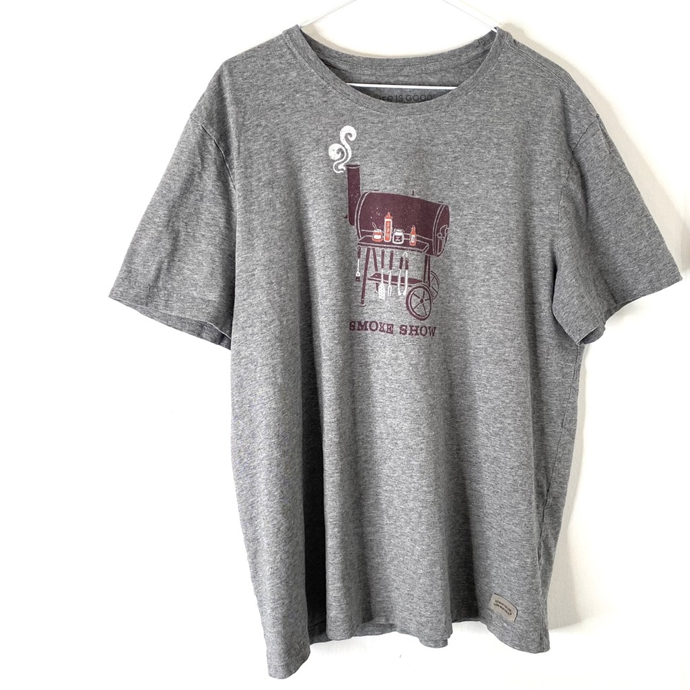 Life Is Good Gray Short Sleeve Tee